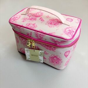 WICKED X Katie Kime Makeup Cosmetic Train Bag NWT HTF Pink Toile Glinda OZ
